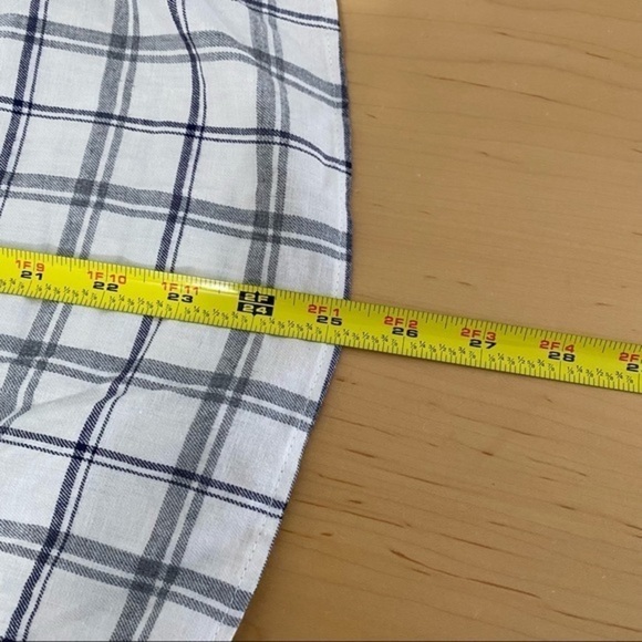 Drew Jackson Plaid Ruffle Detail Shirt Ivory/Grey - Picture 15 of 15